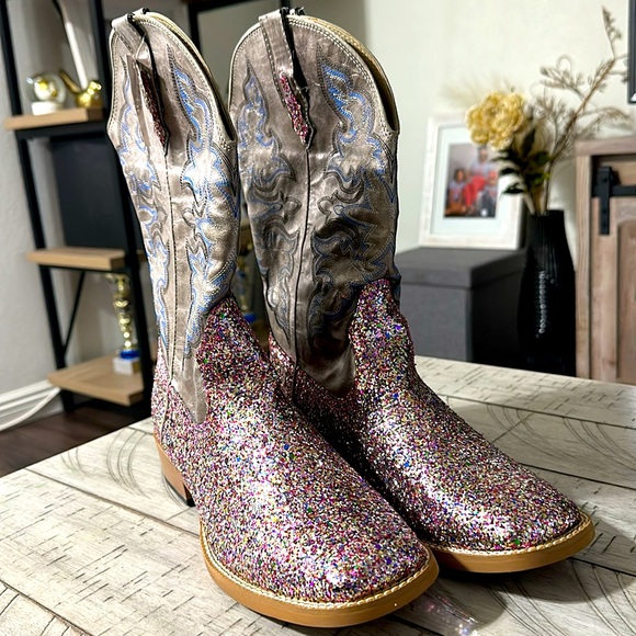 ♥️Multi Glittering Western Boots - Picture 4 of 11